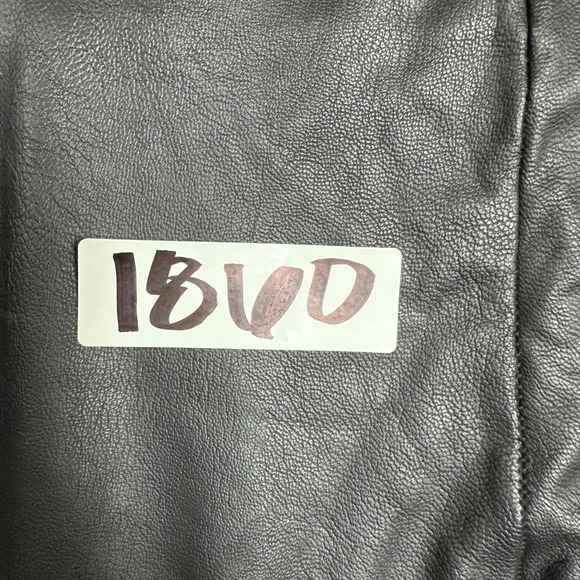 GOOD AMERICAN Black Faux Leather Leggings Pants Size 1 moto goth grunge biker - Picture 8 of 8